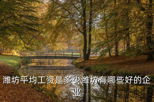 濰坊平均工資是多少濰坊有哪些好的企業(yè)