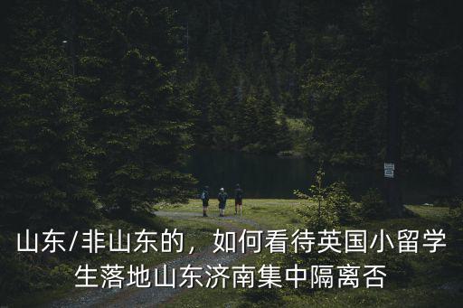 山東/非山東的，如何看待英國小留學生落地山東濟南集中隔離否