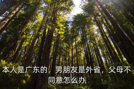 本人是廣東的，男朋友是外省，父母不同意怎么辦