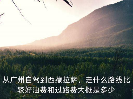 廣州到甘肅過路費(fèi)多少,從廣州自駕到西藏拉薩
