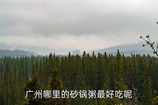 廣州哪里的砂鍋粥最好吃呢