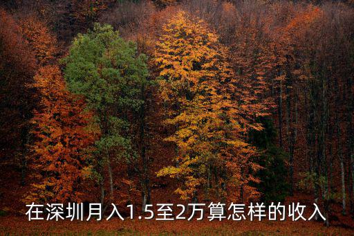 深圳2萬的薪資怎么樣,深圳月工資2萬