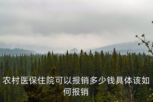 嘉興農村社保能報銷多少,農村醫保住院可以報銷多少錢