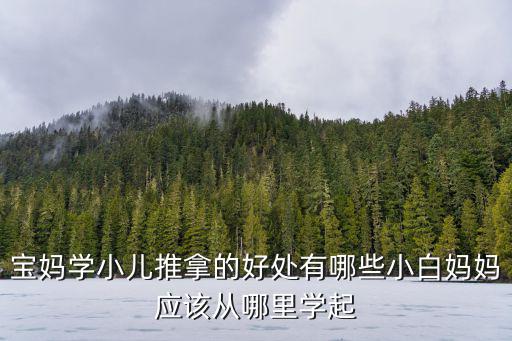 寶媽學小兒推拿的好處有哪些小白媽媽應該從哪里學起