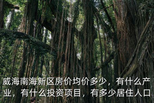 威海南海新區房價均價多少，有什么產業，有什么投資項目，有多少居住人口