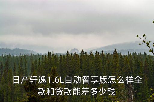 日產軒逸珠海貸款落地多少錢,全款和貸款能差多少錢