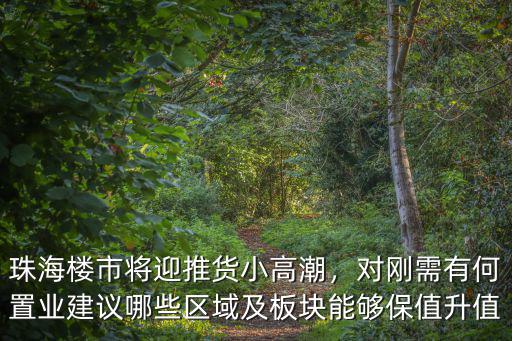 珠海樓市將迎推貨小高潮，對剛需有何置業建議哪些區域及板塊能夠保值升值