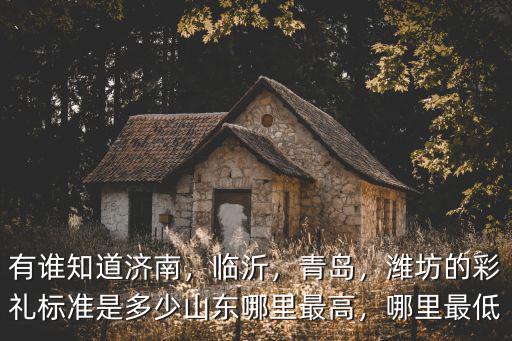 有誰知道濟南，臨沂，青島，濰坊的彩禮標準是多少山東哪里最高，哪里最低