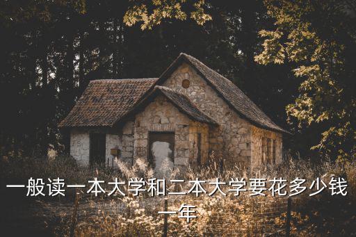 一般讀一本大學和二本大學要花多少錢一年