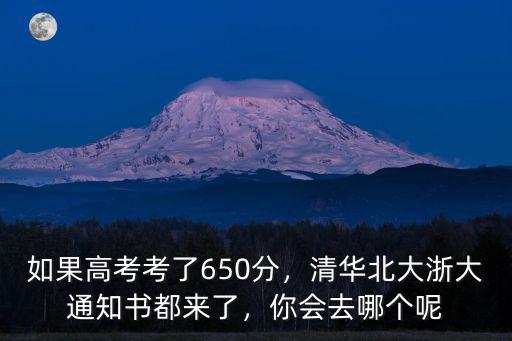 2018年山東考清華北大多少分,如果高考考了650分
