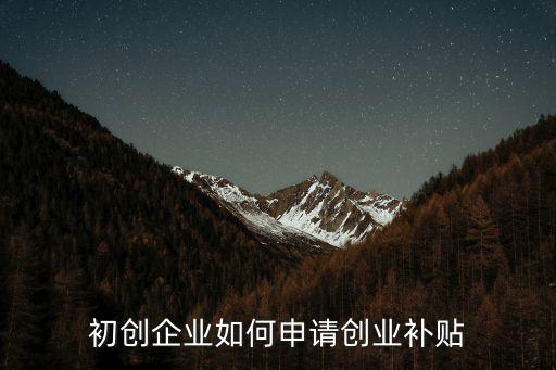 深圳初創公司怎么申請補貼,初創企業如何申請創業補貼