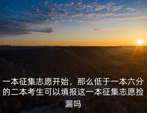 廣東征集志愿怎么撿漏,一本征集志愿開始
