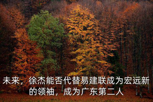 未來，徐杰能否代替易建聯成為宏遠新的領袖，成為廣東第二人