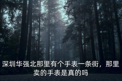 深圳華強北那里有個手表一條街，那里賣的手表是真的嗎
