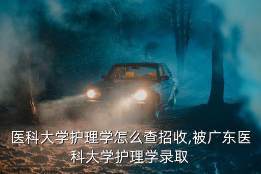廣東醫科大學護理學怎么查招收,被廣東醫科大學護理學錄取