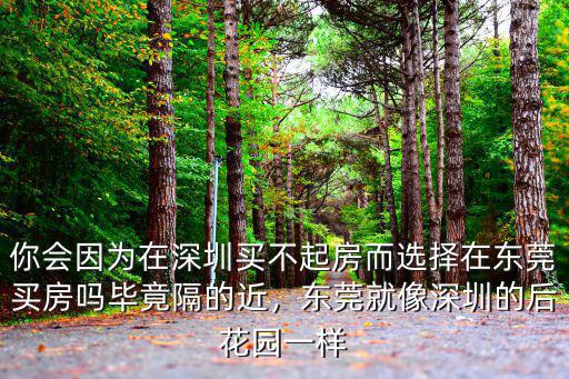 你會(huì)因?yàn)樵谏钲谫I(mǎi)不起房而選擇在東莞買(mǎi)房嗎畢竟隔的近，東莞就像深圳的后花園一樣