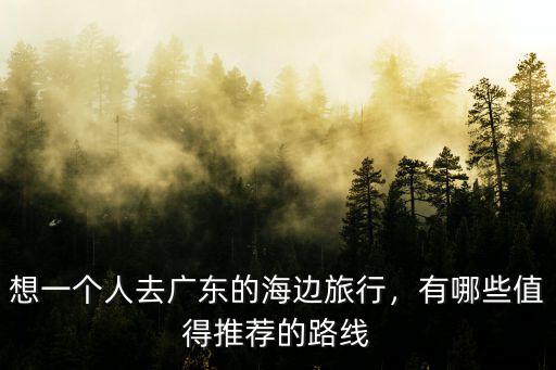 想一個人去廣東的海邊旅行，有哪些值得推薦的路線