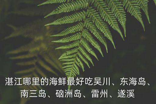 湛江買魚哪里好吃,中國有什么好吃的海魚
