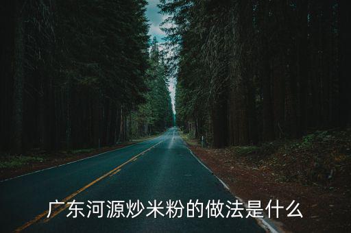 廣東河源炒米粉的做法是什么