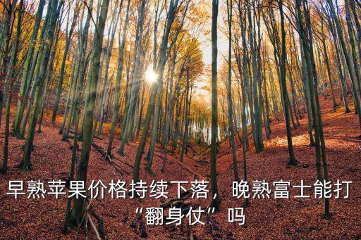山東早熟蘋果價格是多少,早熟蘋果價格持續下落