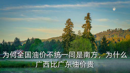 為何全國油價不統一同是南方，為什么廣西比廣東油價貴