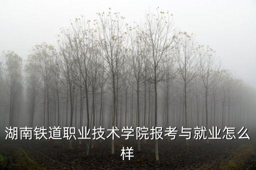 湖南鐵道職業技術學院報考與就業怎么樣