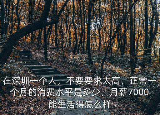 深圳的物價水平怎么樣,正常一個月的消費水平是多少