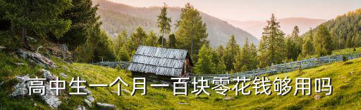 高中生一個月一百塊零花錢夠用嗎