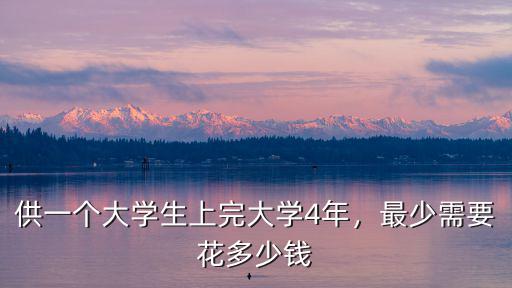 供一個大學生上完大學4年，最少需要花多少錢