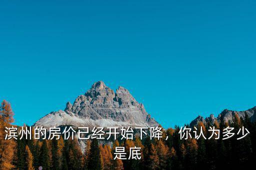 濱州王龍苑的房價是多少,山東濱州的房價會降嗎