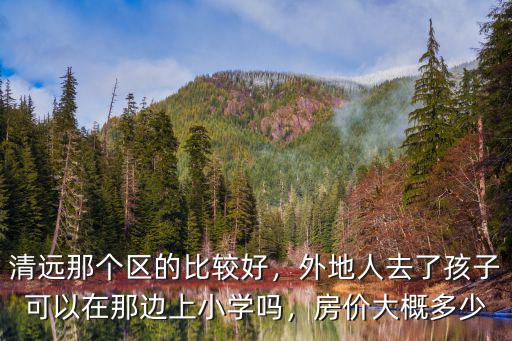 清遠那個區的比較好，外地人去了孩子可以在那邊上小學嗎，房價大概多少