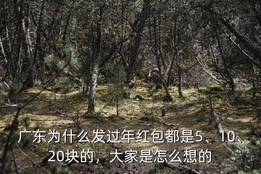 廣東為什么發過年紅包都是5、10、20塊的，大家是怎么想的
