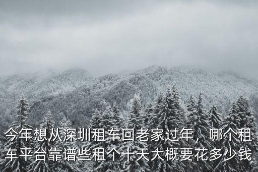 今年想從深圳租車回老家過年，哪個租車平臺靠譜些租個十天大概要花多少錢