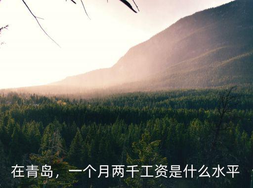 在青島，一個月兩千工資是什么水平
