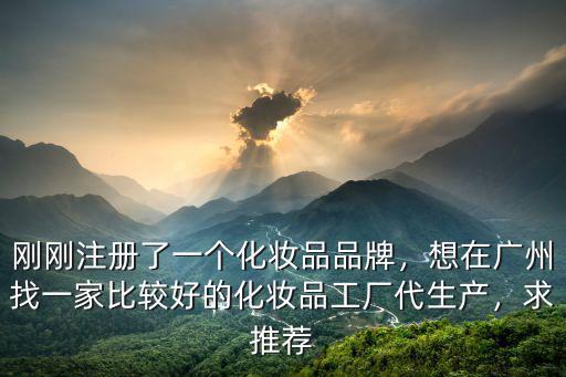 廣東化妝品品牌有多少個,我有一個化妝品公司