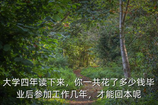 大學(xué)四年讀下來，你一共花了多少錢畢業(yè)后參加工作幾年，才能回本呢