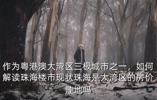 作為粵港澳大灣區(qū)三極城市之一，如何解讀珠海樓市現(xiàn)狀珠海是大灣區(qū)的房?jī)r(jià)洼地嗎