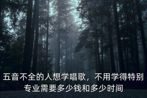 五音不全的人想學唱歌，不用學得特別專業(yè)需要多少錢和多少時間