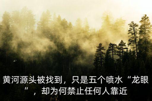 黃河源頭被找到，只是五個(gè)噴水“龍眼”，卻為何禁止任何人靠近