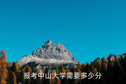 報考中山大學需要多少分
