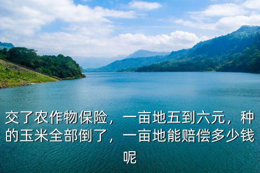 交了農作物保險，一畝地五到六元，種的玉米全部倒了，一畝地能賠償多少錢呢