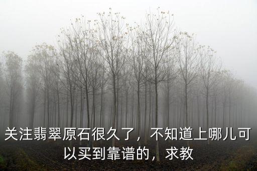 揭陽哪里賣翡翠原石,關注翡翠原石很久了