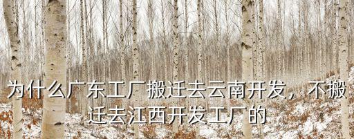 廣東工廠都搬遷去哪里了,不搬遷去江西開發工廠的
