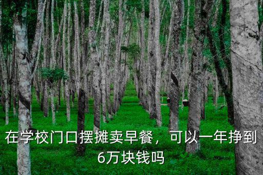 在學校門口擺攤賣早餐，可以一年掙到6萬塊錢嗎