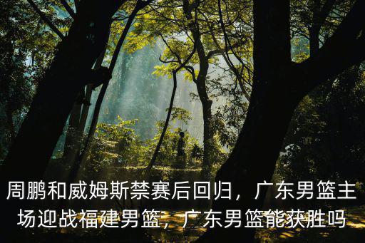 廣東男籃威姆斯怎么沒上場,廣東男籃主場迎戰福建男籃