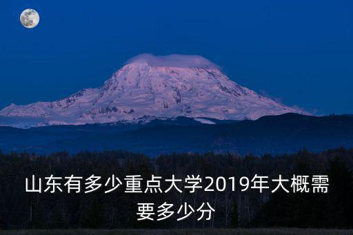 山東有多少重點大學(xué)2019年大概需要多少分