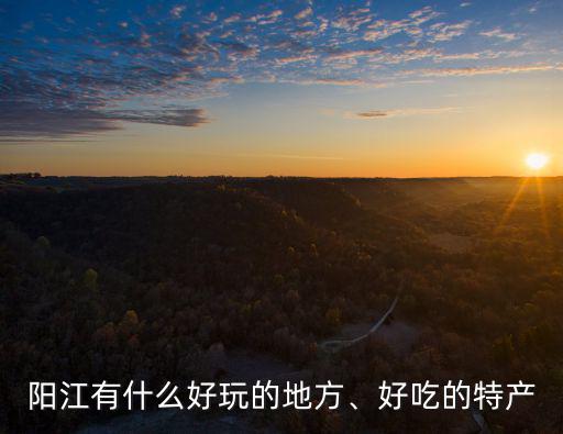 陽江有什么好玩的地方、好吃的特產