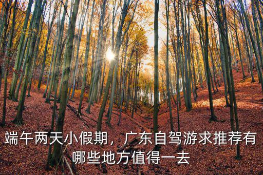 端午兩天小假期，廣東自駕游求推薦有哪些地方值得一去