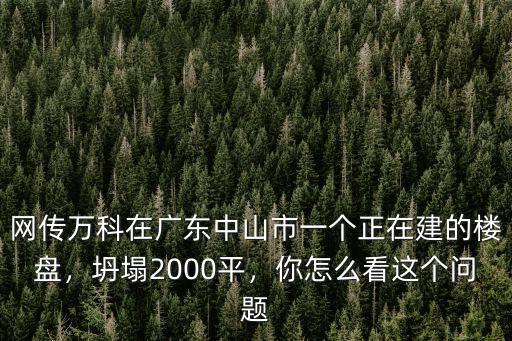 廣東萬(wàn)科樓盤(pán)倒塌怎么回事,廣州萬(wàn)科的樓盤(pán)還能活下去嗎