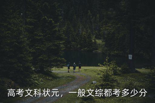 高考文科狀元，一般文綜都考多少分